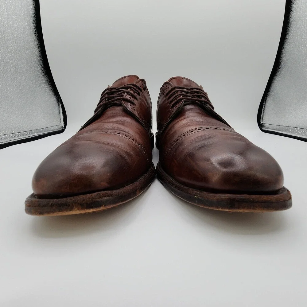 Allen Edmonds Yorktown‎ Derby Shoes Mens 9.5 D Cap Toe Made USA Leather Soles
